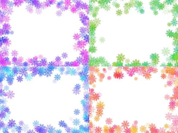 Christmas Frame Snowflake Background Illustrations