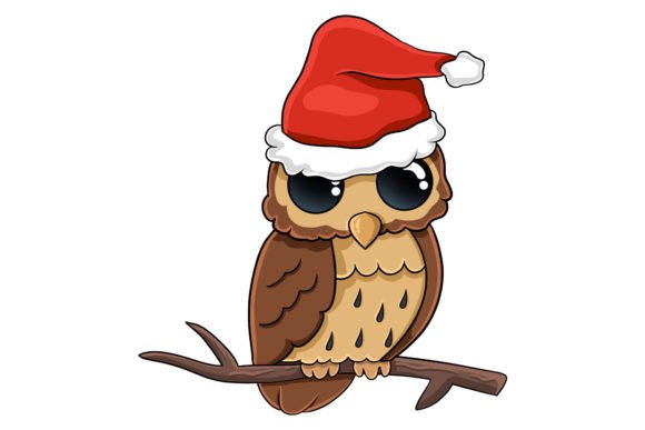 Christmas Owl Vector Illustration for Digital Sellers