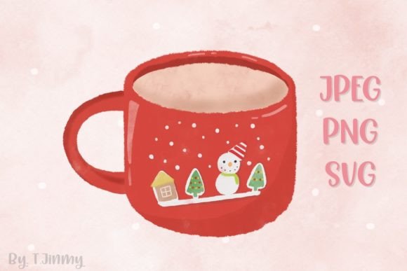 Christmas Snowman Red Mug Embroidery Design Review
