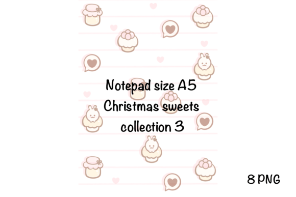 Christmas Sweets Notepad Size A5 Illustrations