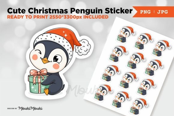 Cute Christmas Penguin Sticker Review