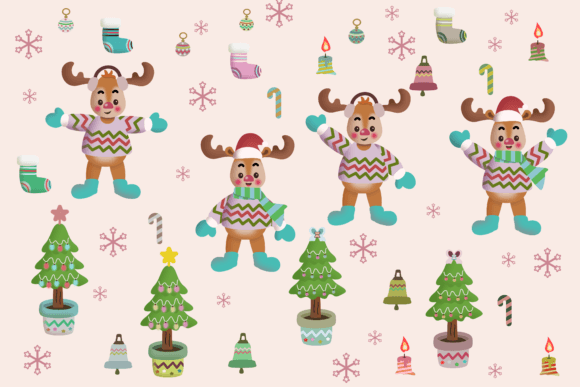 Funny Christmas Asset Collection for Illustrations