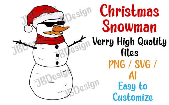 Funny Christmas Snowman Father Illustration
