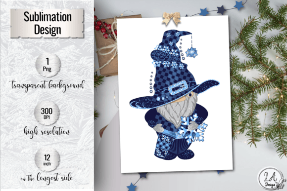 Gnome with Christmas Coffee Drink PNG Illustrations