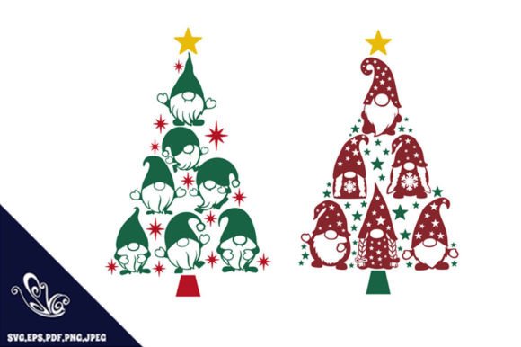 Gnomes Christmas Tree Illustration Review