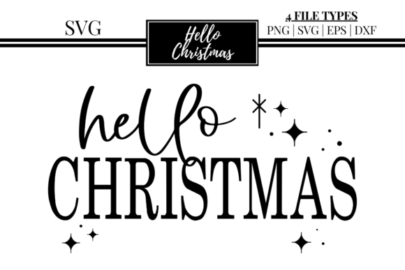 Hello Christmas SVG – A Festive Illustration for Editorial and Web Design