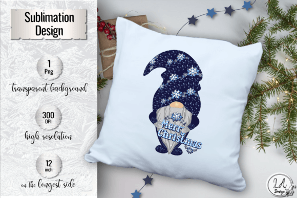 Merry Christmas Gnome Sublimation Design for Local Branding