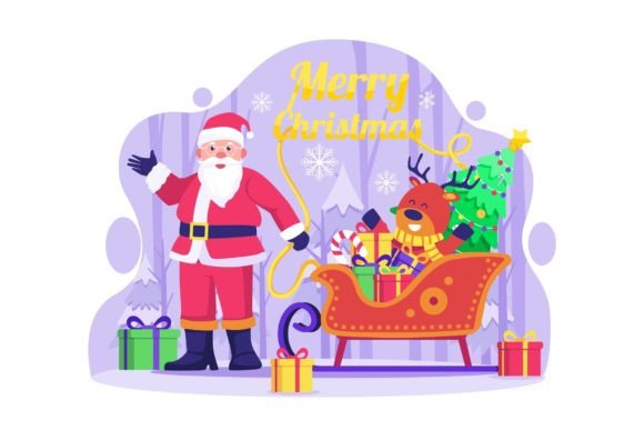 Merry Christmas Santa Illustration Review