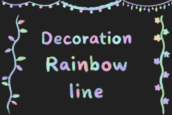 Rainbow Line Christmas Decorations Illustrations