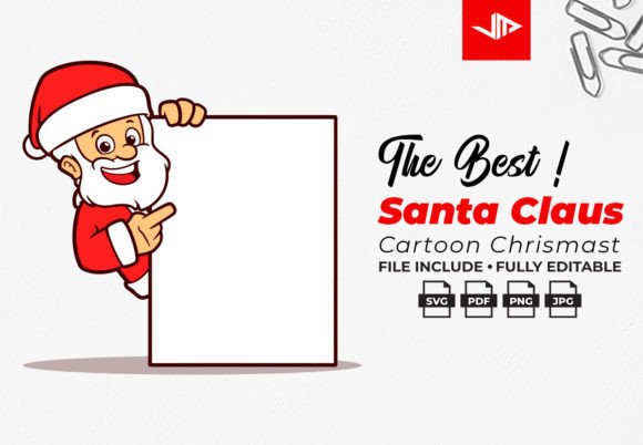 Santa Claus Christmas with Big Board Illustrations