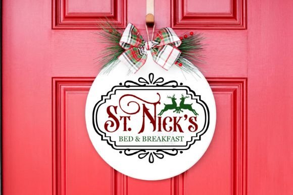 St. Nick's Bed Breakfast Christmas SVG for Illustrations